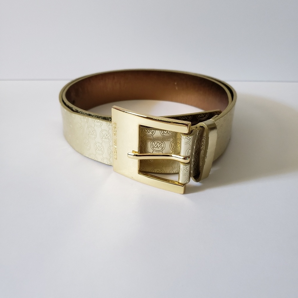 Michael Kors Gold MK Belt